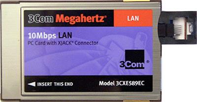 3CXE589EC-020 3Com Single-Port RJ-45 10Mbps 10Base-T Ethernet Megahertz LAN PC Card for HP Compatible