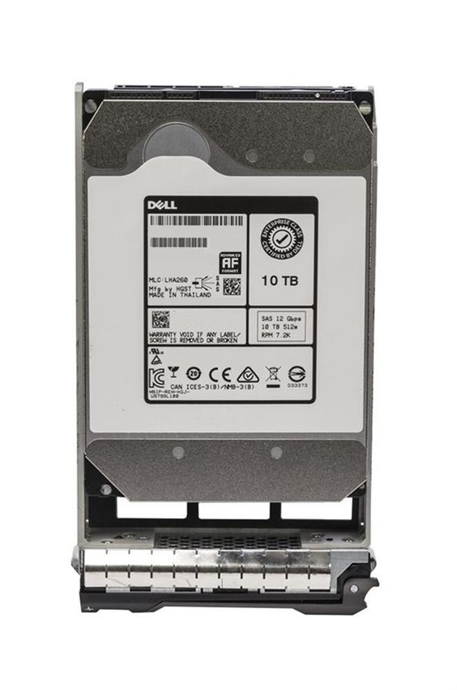 400-ARKE Dell 10TB 7200RPM SAS 12Gbps Nearline 3.5-inch Internal Hard Drive