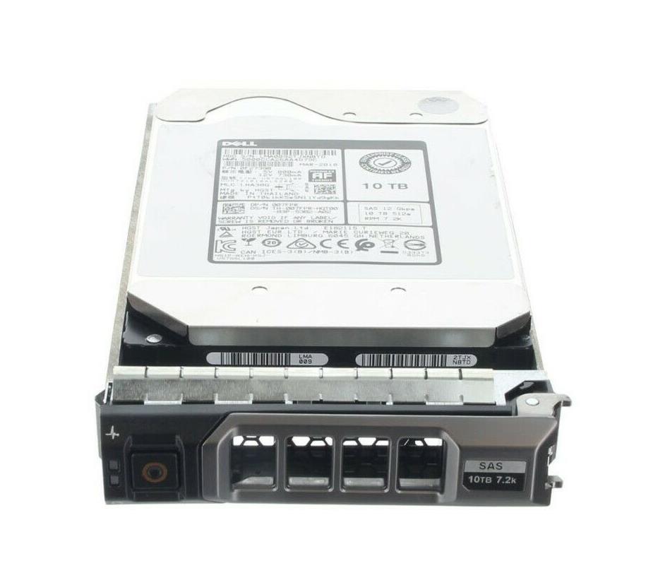 400-BCWV Dell 10TB 7200RPM SAS 12Gbps (512e) 3.5-inch Internal Hard Drive with Tray for 14G PowerEdge Server