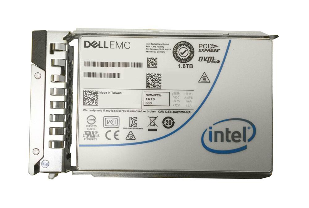 400-BKFK Dell EMC 1.6TB PCI Express 3.0 x4 Flash Enterprise NVMe Mixed Use Gen4 U.2 Internal Solid State Drive (SSD) with Carrier