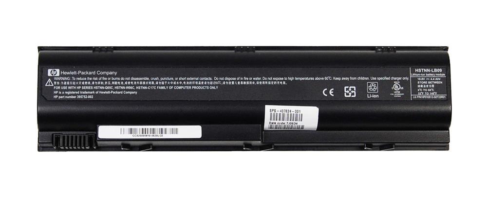 407834-001 HP Notebook Battery 4000 mAh Lithium Ion (Li-Ion) 10.8 V DC (Refurbished)