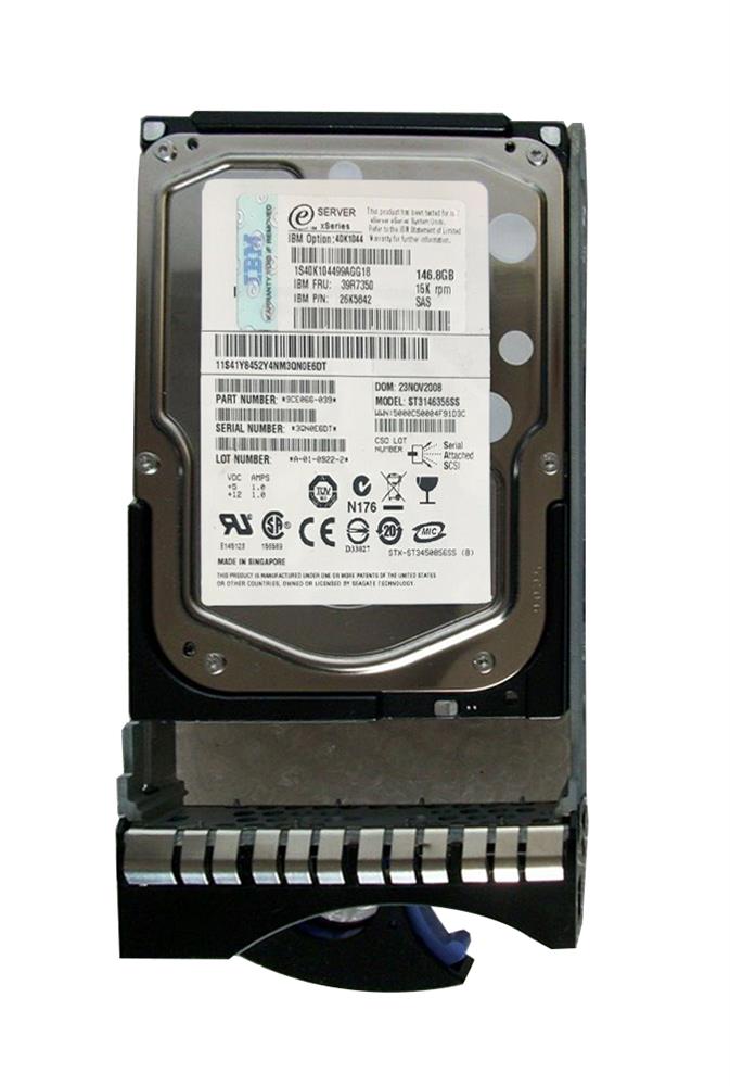 40K1044 IBM 146GB 15000RPM SAS 3Gbps 16MB Cache 3.5-inch Internal Hard Drive