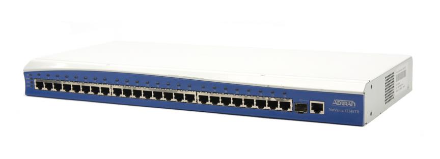 4200520L2 Adtran NetVanta 1224STR 24 Port Layer 2 Ethernet Switch with Integral Router (Refurbished)