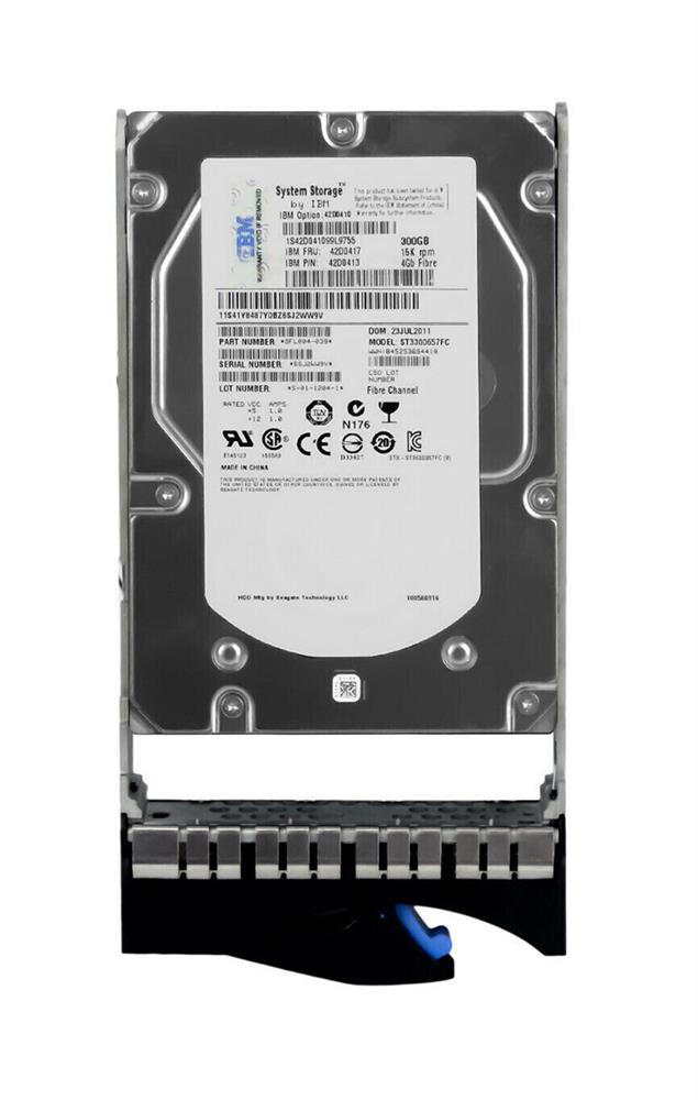 42D0417 IBM 300GB 15000RPM Fibre Channel 4Gbps 16MB Cache 3.5-inch Internal Hard Drive for DS4200