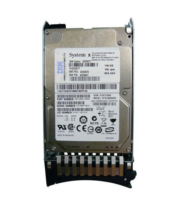42D0678-RMK IBM 146GB 15000RPM SAS 6Gbps 16MB Cache 2.5-inch Internal Hard Drive
