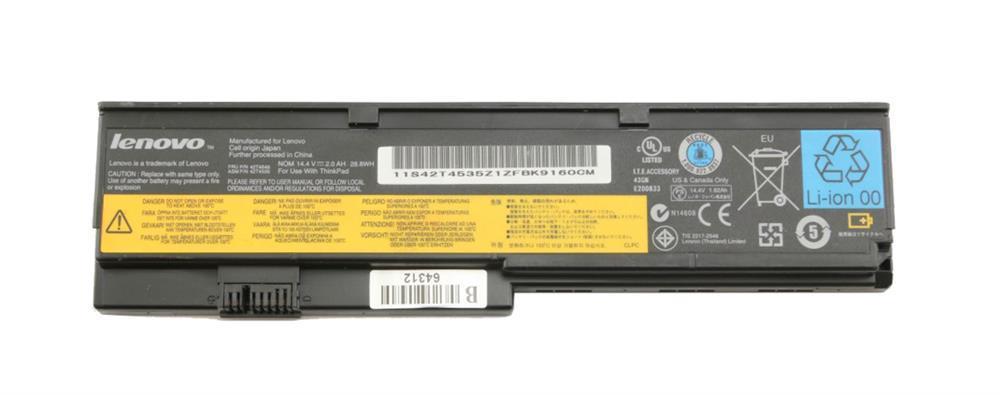 42T4539 IBM Lenovo 6-Cell LI-Ion Battery for ThinkPad X200 X201 (Refurbished)