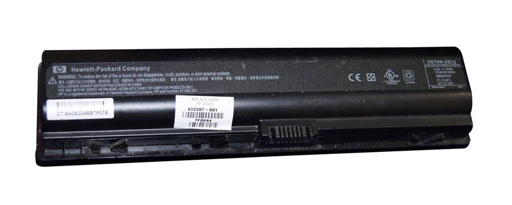 432307-001 HP 12-Cell Lithium-Ion 10.8v/8800mAH Notebook Battery For Pavilion DV2000/6000 and Presario V3000/6000 Notebook Series (Refurbished)