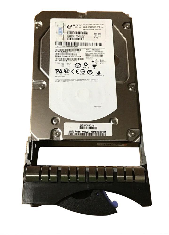 44W2244 IBM 600GB 15000RPM SAS 6Gbps Hot Swap 3.5-inch Internal Hard Drive