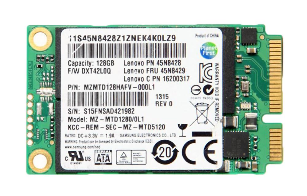 45N8429 Lenovo 128GB TLC SATA 6Gbps mSATA Internal Solid State Drive (SSD)