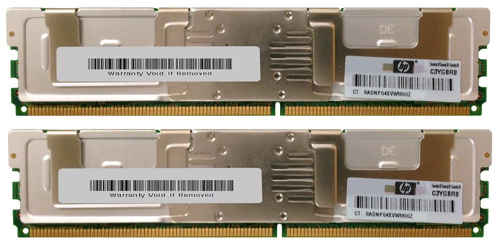 466440-B21 HP 8GB Kit (2 X 4GB) PC2-5300 DDR2-667MHz ECC Fully Buffered CL5 240-Pin DIMM Low Voltage Dual Rank Memory