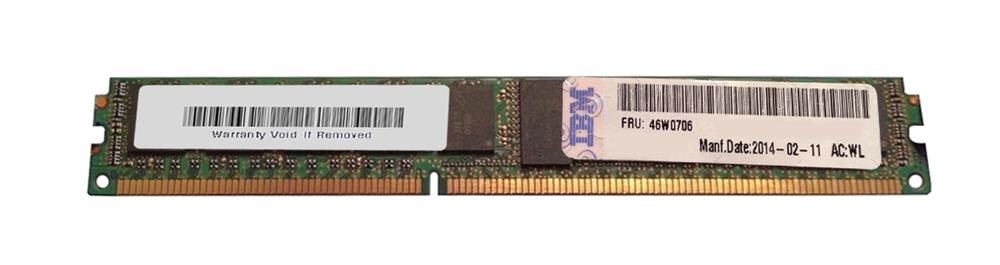 46W0706-06 IBM 8GB PC3-14900 DDR3-1866MHz ECC Registered CL13 240-Pin DIMM Very Low Profile (VLP) Dual Rank Memory Module
