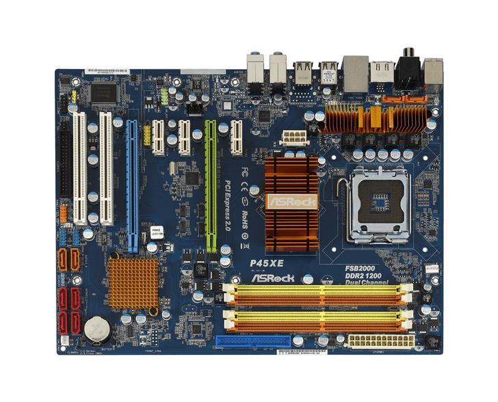 4711140872643 ASRock P45XE Socket LGA 775 Intel P45 + ICH10 Chipset Core 2 Extreme/ Core 2 Quad/ Core 2 Duo/ Pentium Dual-Core/ Celeron Dual-Core Processors Support DDR2 4x DIMM 6x SATA2 3.0Gb/s ATX Motherboard (Refurbished)
