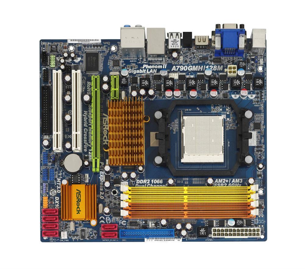 4711140873060 ASRock Socket AM2+/AM2 AMD 790GX + SB750 Chipset AMD Phenom FX/ AMD Phenom/ AMD Athlon 64 FX/ Athlon 64 X2 Dual-Core/ Athlon X2 Dual-Core/ Athlon 64/ AMD Sempron Processors Support DDR2 4x DIMM 6x SATA2 3.0Gb/s ATX Motherboard (Refurbished)
