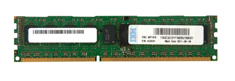 47J0131 IBM 2GB PC3-10600 DDR3-1333MHz ECC Registered CL9 240-Pin DIMM 1.35V Low Voltage Dual Rank Memory Module
