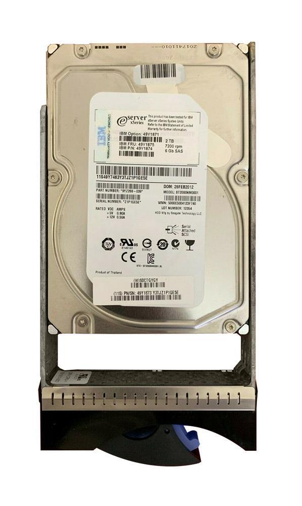 49Y1871-SP IBM 2TB 7200RPM SAS 6Gbps Nearline 16MB Cache 3.5-inch Internal Hard Drive