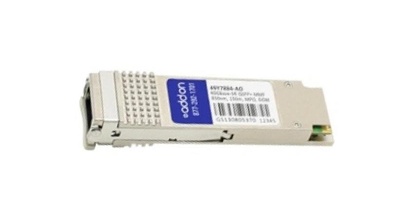 49Y7884AO ADDONICS 40Gbps 40GBase-SR4 Multi-Mode Fiber 150m 850nm MPO Connector QSFP+ Transceiver Module for IBM