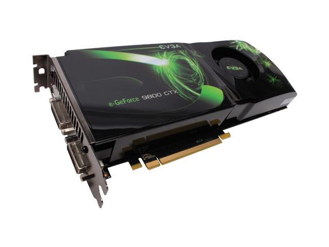 512-P3-N871-BR EVGA nVidia GeForce 9800GTX 512MB 256-Bit DDR3 PCI Express 2.0 x16 Dual DVI/ S-Video Out/ HDTV/ HDCP Ready/ SLI Supported Video Graphics Card