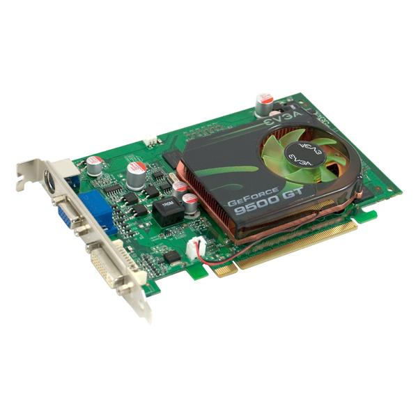512-P3-N953-TR EVGA GeForce 9500 GT 512MB DDR2 PCI Express 2.0 DVI/ HDTV/ VGA Video Graphics Card