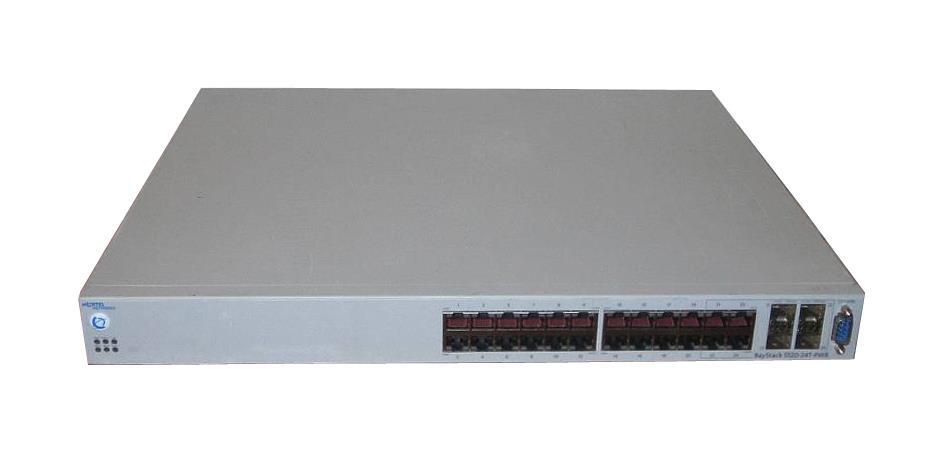 5520-24T-PWR Nortel BayStack Ethernet Routing Switch with 24-Ports 10/100/1000 ports plus 4 fiber mini-GBIC ports No Power Cord (Refurbished)