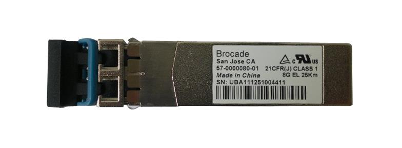 57-0000080-01 Brocade 8Gbps 8GBase-LR Fiber Channel Single-mode Fiber 25km 1310nm Duplex LC Connector SFP+ Transceiver Module