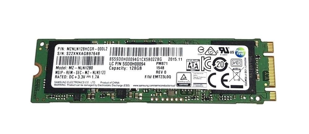 5SD0H00094 Lenovo 128GB TLC SATA 6Gbps Mainstream Endurance M.2 2280 Internal Solid State Drive (SSD) for IdeaPad 15ACZ 15ISK 15ISK-Touch and 17ISK