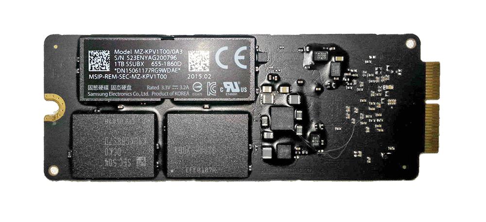 655-1860D Apple 1TB MLC PCI Express 3.0 x4 SSUBX Internal Solid State Drive (SSD) for MacBook (Selected Models)