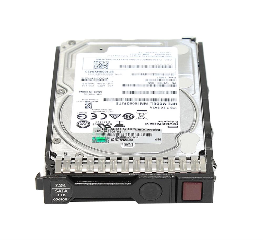 656108-001 HP 1TB 7200RPM SATA 6Gbps Midline Hot Swap 2.5-inch Internal Hard Drive with Smart Carrier