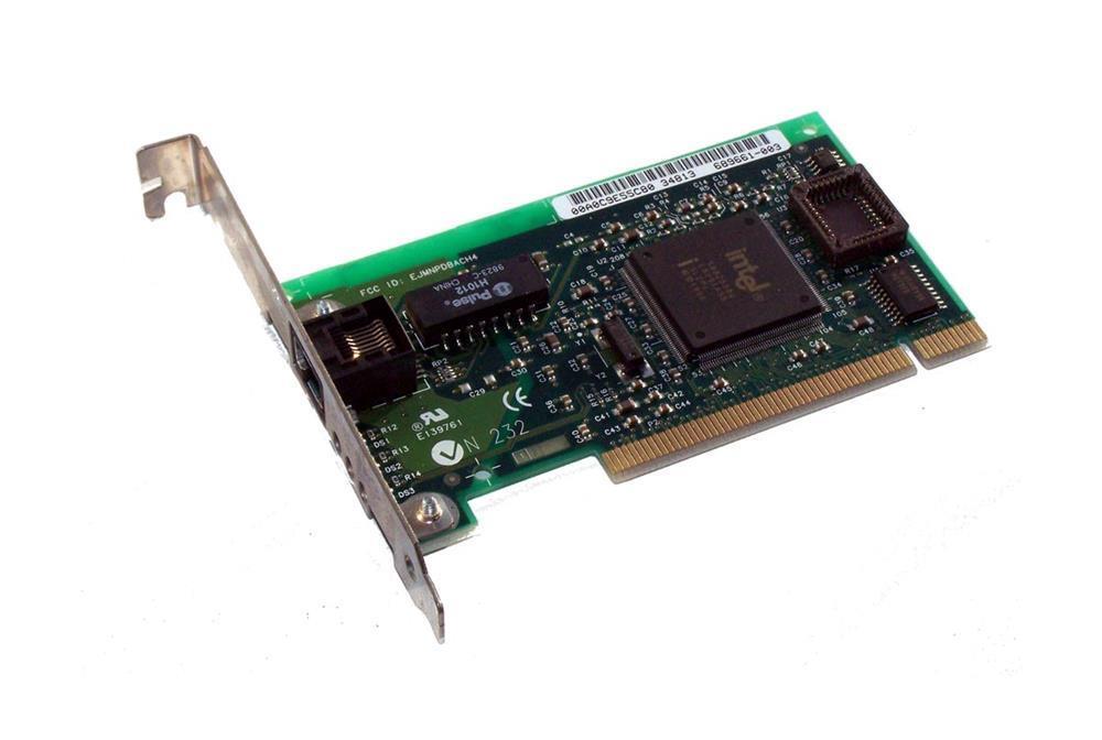 668061-005 Intel PRO/100+ Single-Port RJ-45 100Mbps 10Base-T/100Base-TX Fast Ethernet PCI Network Adapter