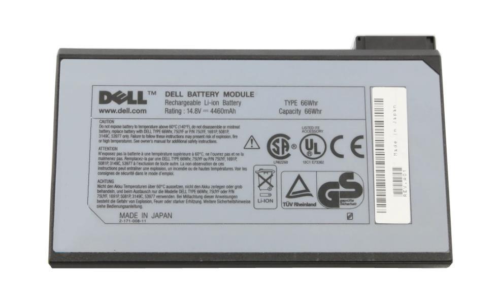 66WHR Dell Lithium Ion Battery14.8V (Refurbished)