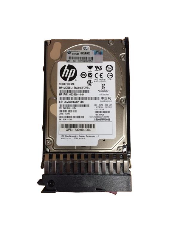 693569-004-SC HP 900GB 10000RPM SAS 6Gbps Dual Port Hot Swap 2.5-inch Internal Hard Drive with Smart Carrier