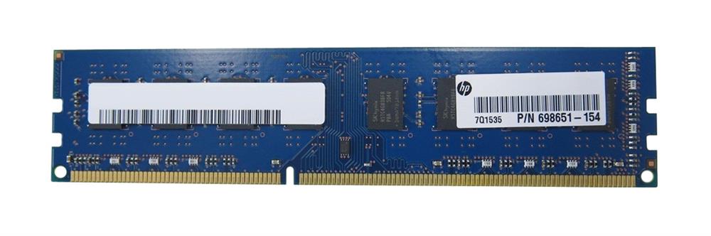 698651-154 HP 8GB PC3-12800 DDR3-1600MHz non-ECC Unbuffered CL11 240-Pin DIMM 1.35V Low Voltage Memory Module