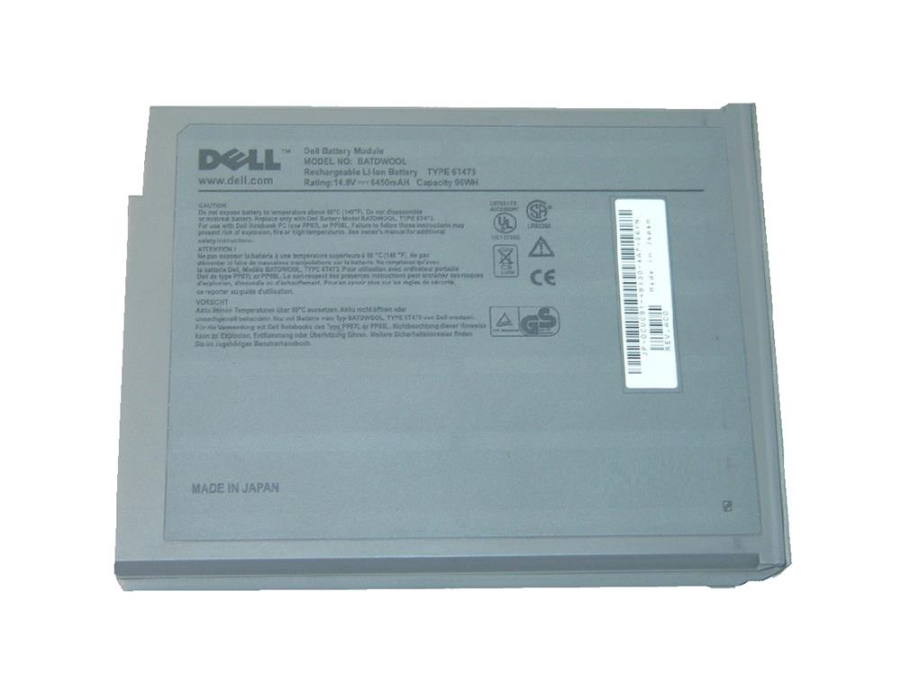 6T473 Dell LI-ION Battery Inspiron 1100/5100 14.8V 6450MAH (Refurbished)