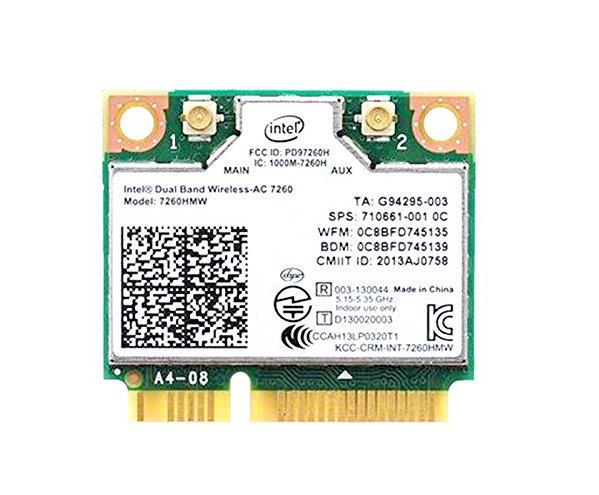 710661-006 HP Dual-Band Wireless-AC 7260 Intel 802.11 2x2 WiFi and Bluetooth 4.0 Combination WLAN Adapter