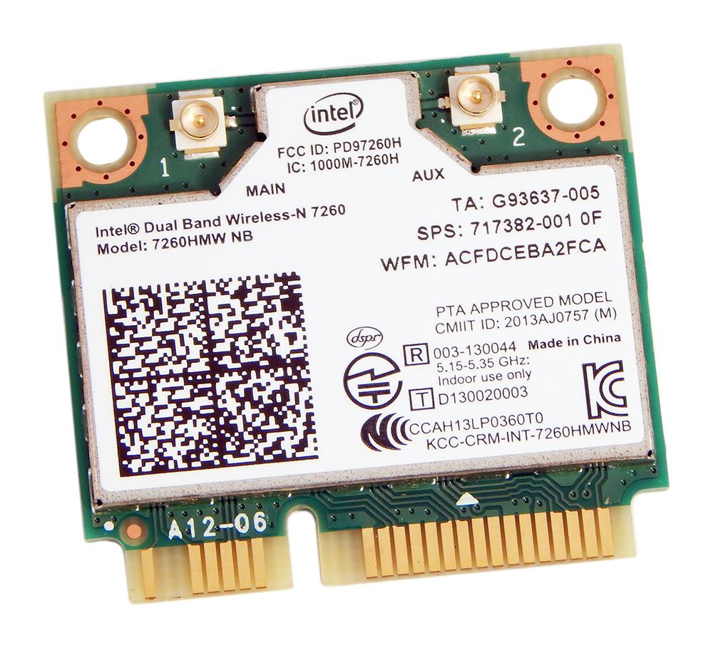 717382-001 HP 802.11 a/b/g/n Wireless LAN Half Mini-Card (HMC) NMA 2x2 Adapter