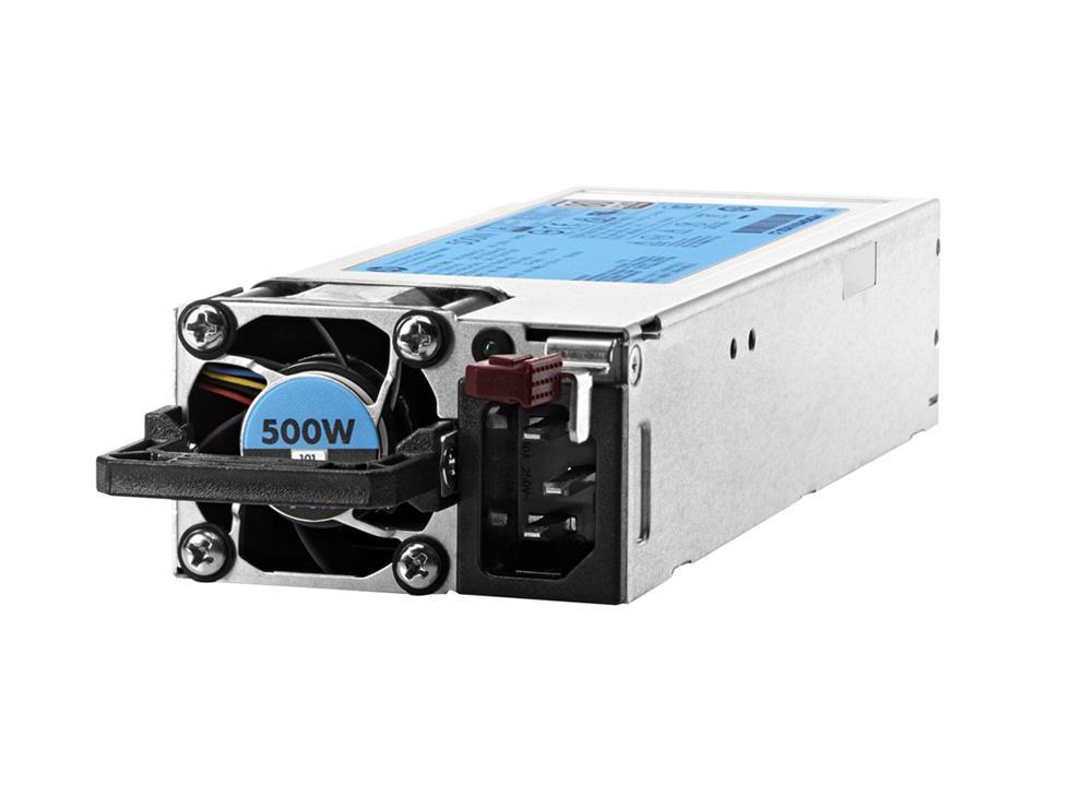 723595-501 HP 500-Watts Flex Slot Platinum 80Plus Redundant Hot Swap Power Supply for ProLiant DL360/ DL380/ ML350 Gen9 Server