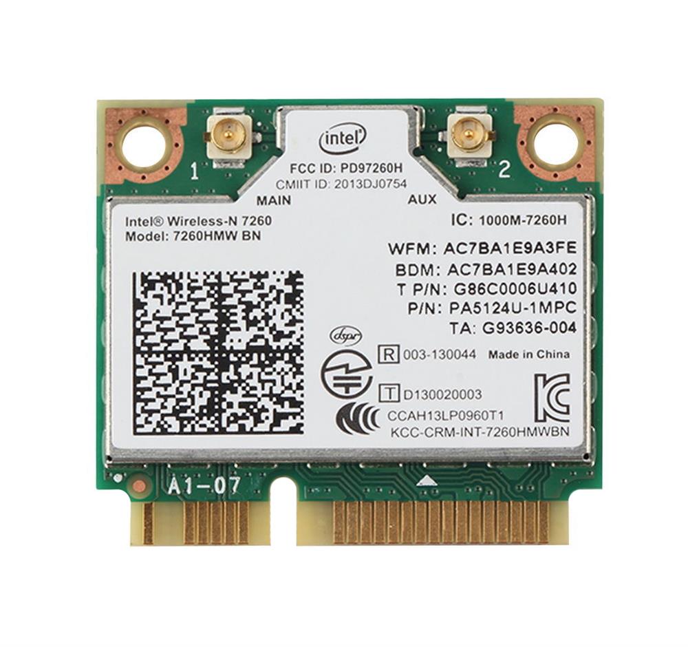 7260HMWBN Intel Wireless-N 7260 PCI Express Half Mini Network Adapter