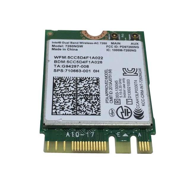 735532-005 HP 802.11 b/g/n Intel Wireless-N 7260BN 2x2 WiFi and Bluetooth 4.0 Module