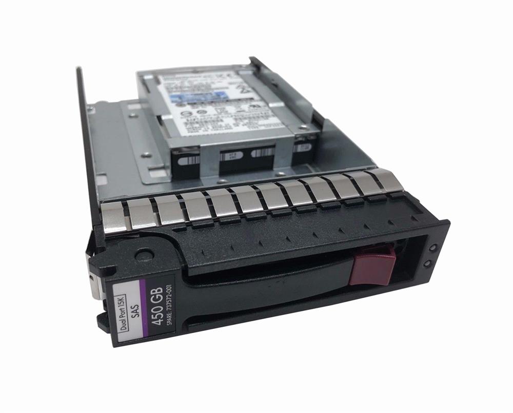 737572-001 HP 450GB 15000RPM SAS 12Gbps Hot Swap 2.5-inch Internal Hard Drive with 3.5-inch Carrier