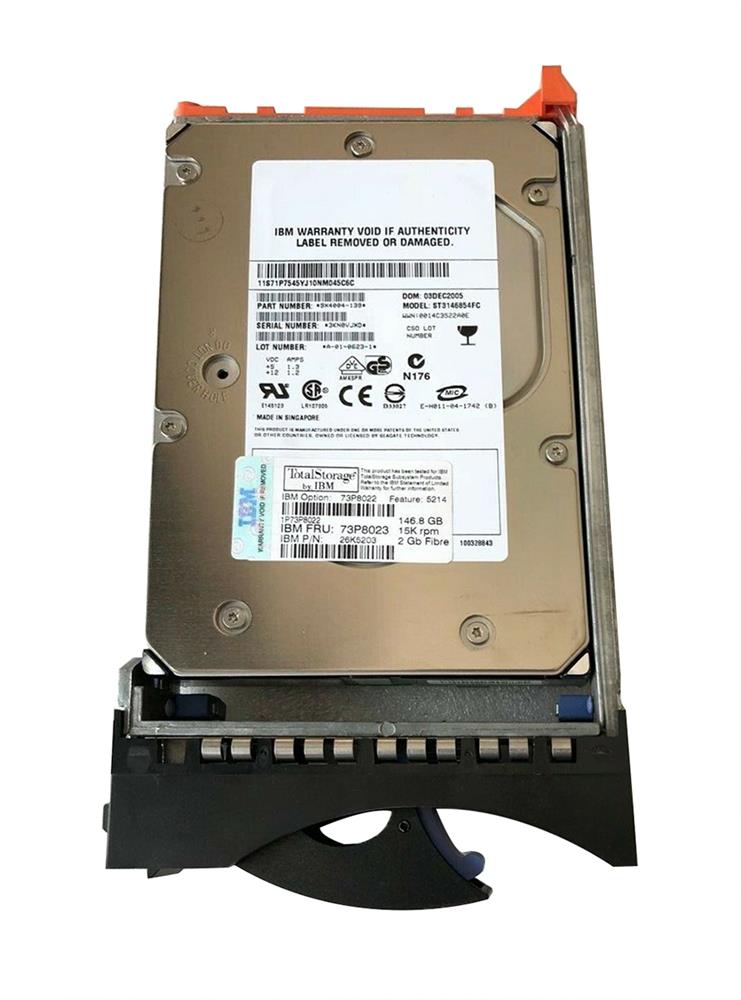 73P8022 IBM 146.8GB 15000RPM Fibre Channel 2Gbps 3.5-inch Internal Hard Drive for TotalStorage DS4000
