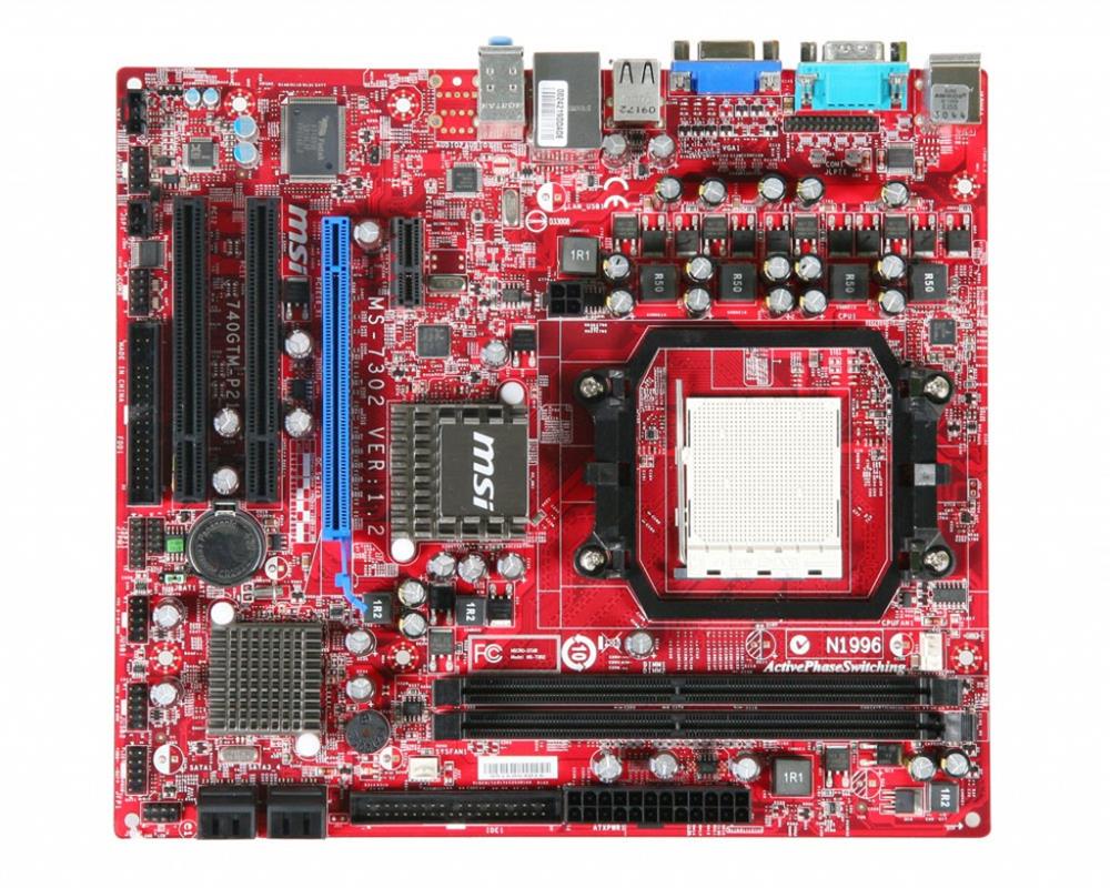 740GTMP21 MSI Socket AM2+ AMD 740G + SB710 Chipset AMD Phenom II X4/ Phenom II X3/ Phenom II X2/ AMD Athlon II X4/ Athlon II X3/ Athlon II X2/ AMD Sempron Processors Support DDR2 2x DIMM 4x SATA2 3.0Gb/s Micro-ATX Motherboard (Refurbished)