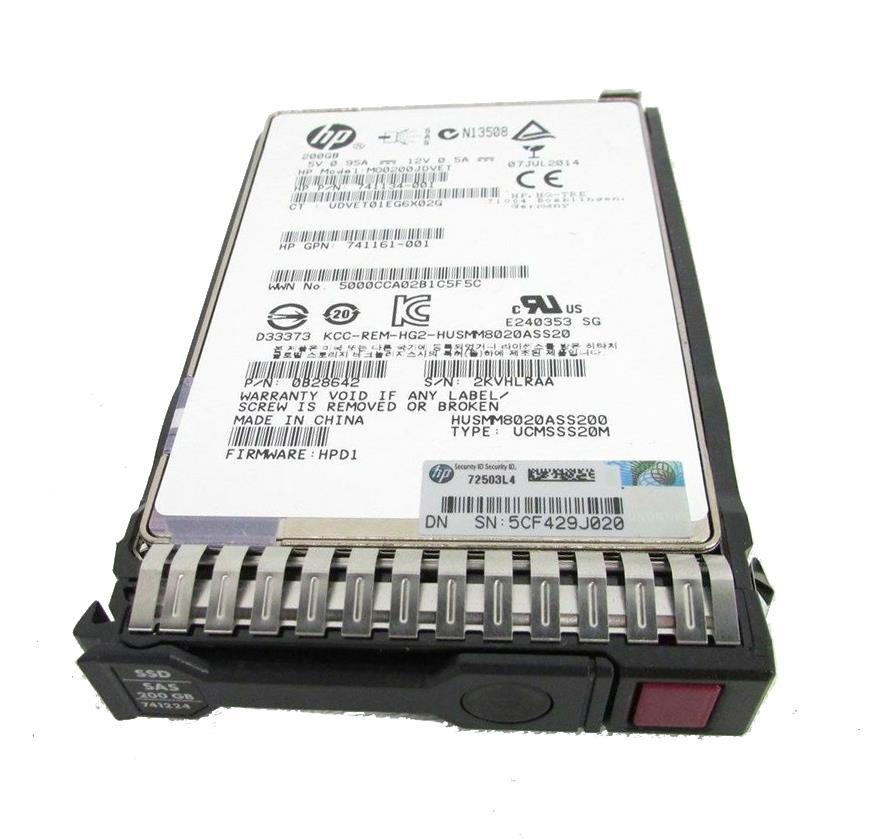 741224-001 HP 200GB MLC SAS 12Gbps Mainstream Endurance 2.5-inch Internal Solid State Drive (SSD)