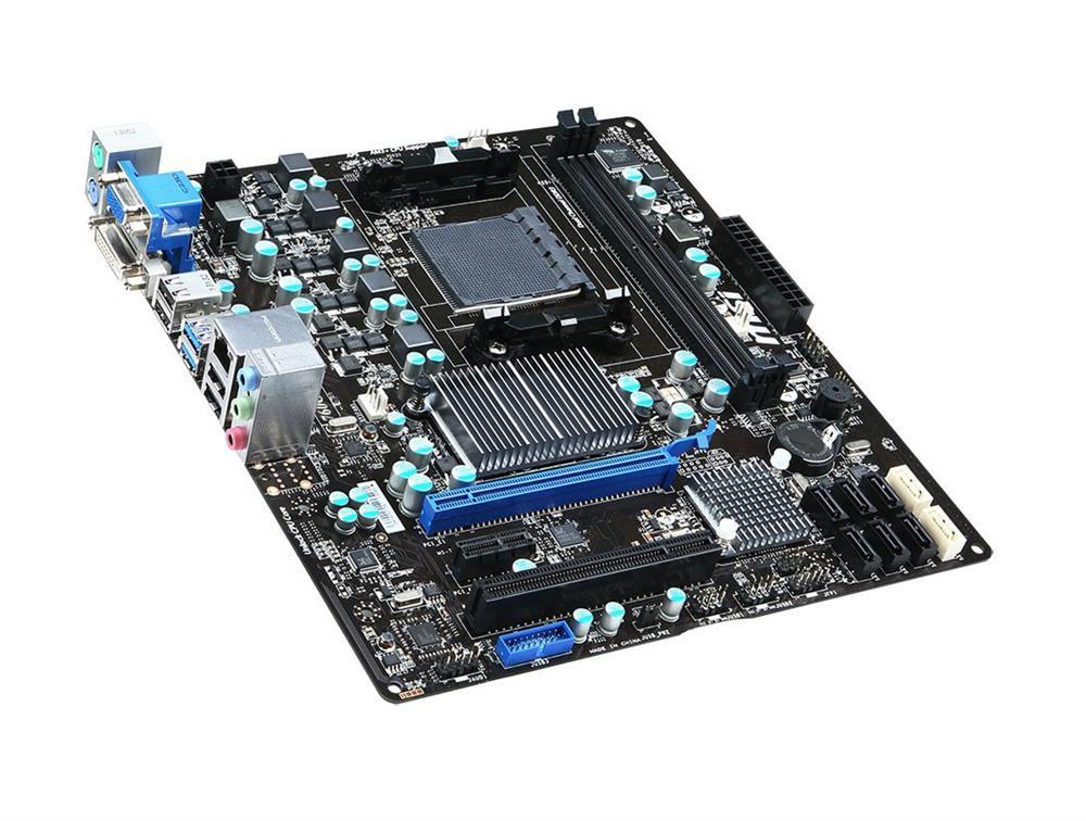 760GMA-P34 MSI Socket AM3+ AMD 760G + SB710 Chipset AMD Phenom II X6/ Phenom II X4/ Phenom II X3/ Phenom II X2/ AMD Athlon II X4/ Athlon II X3/ Athlon II X2/ AMD A-Series/ AMD Sempron Processors Support DDR3 2x DIMM 2x SATA 3.0Gb/s Micro-ATX Motherboard (Refurbished)