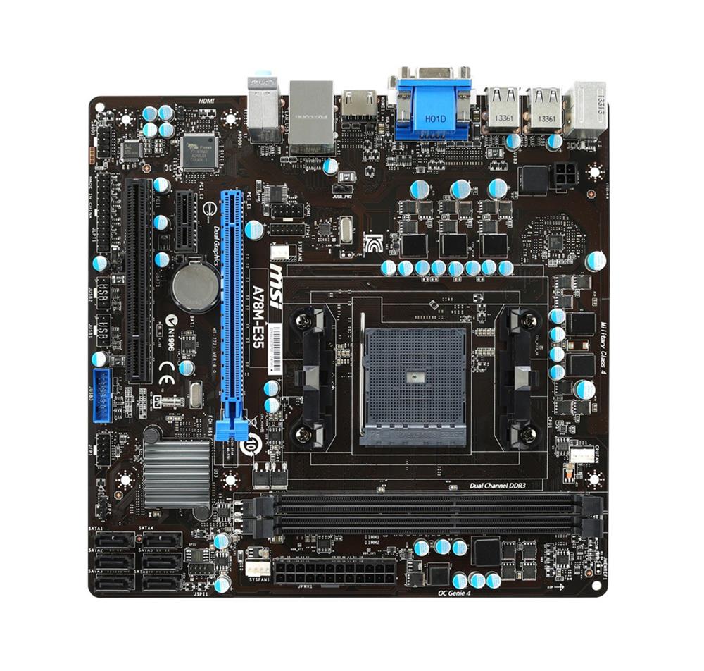 7721-002R MSI A78-G41 PC Mate ATX Socket Fm2+ AMD A78 Support Motherboard (Refurbished)