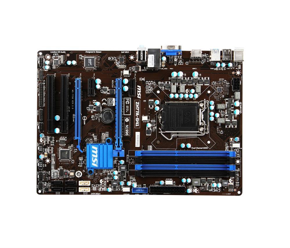 7758-050R MSI Zh77a-g41 ATX LGA1155 Socket H77 USB 3 Motherboard (Refurbished)