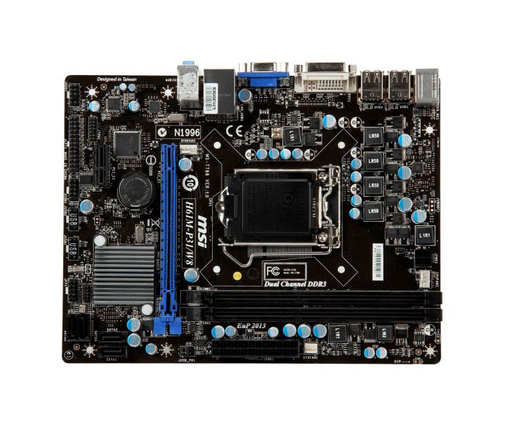 7788-030R MSI H61m-p31/w8 G3 Socket 1155 H61 Chispet micro-ATX Motherboard (Refurbished)