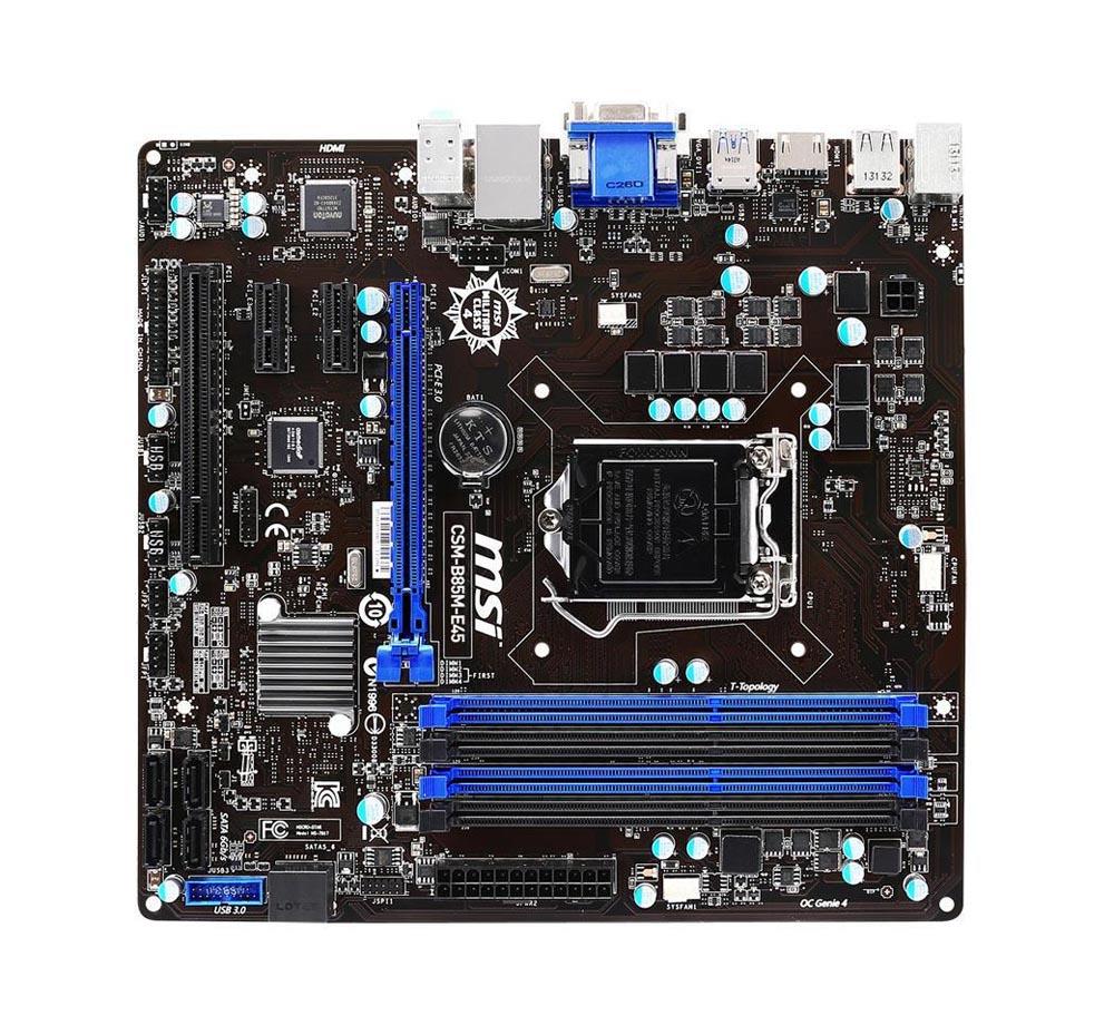 7817-003R MSI Csm-b85m-e45 Socket 1150 E45 Chipset micro-ATX Motherboard (Refurbished)