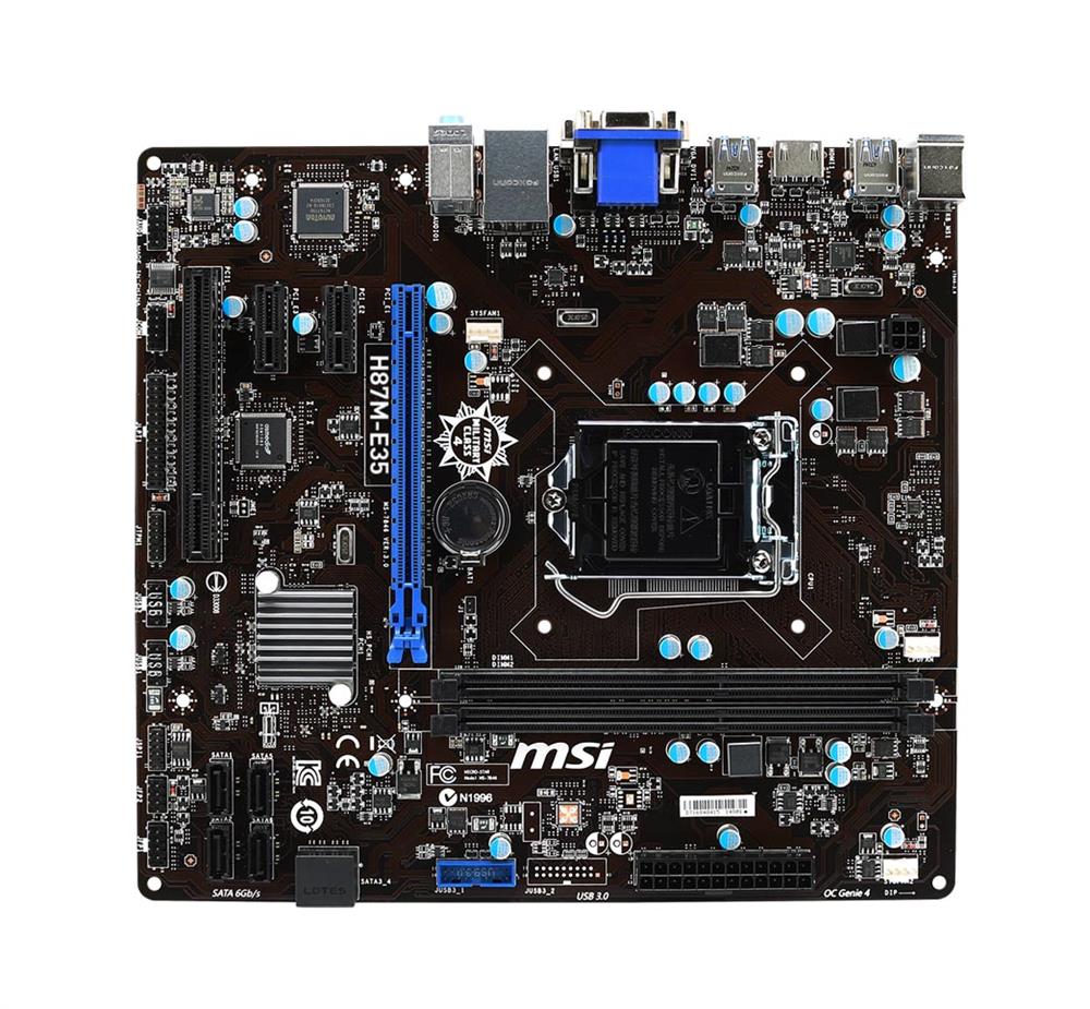 7846-004R MSI H87m-e35 Mikro-ATX LGA1150 Socket H87 Motherboard (Refurbished)