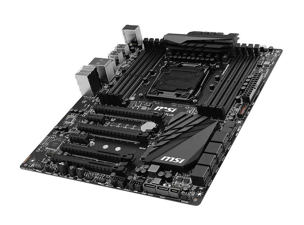7885-023R MSI X99A SLI PLUS Socket LGA 2011-3 Intel X99 Chipset Core i7 Extreme Edition Processors Support DDR4 8x DIMM 10x SATA 6.0Gb/s ATX Motherboard (Refurbished)
