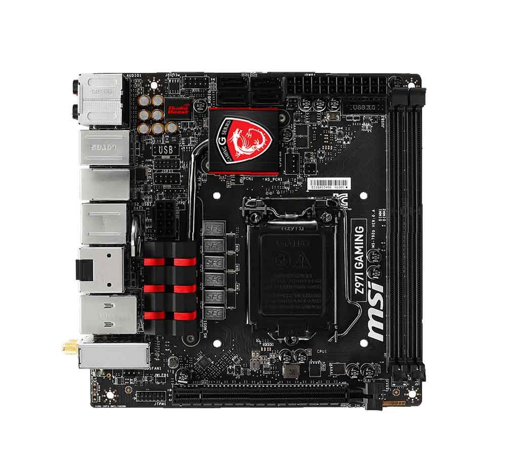 7920-001R MSI Socket-1150 Chipset Z97i DDR3 SATA 6Gb/s PCIe 3.0 x16 USB 3.0 Mini-ITX System Board (Refurbished)