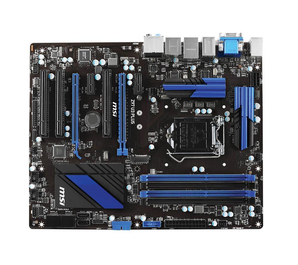 7922-002R MSI Socket-1150 Chipset Z97 U3 DDR3 SATA 6Gb/s PCIe 3.0 x16 USB 3.0 ATX System Board (Refurbished)